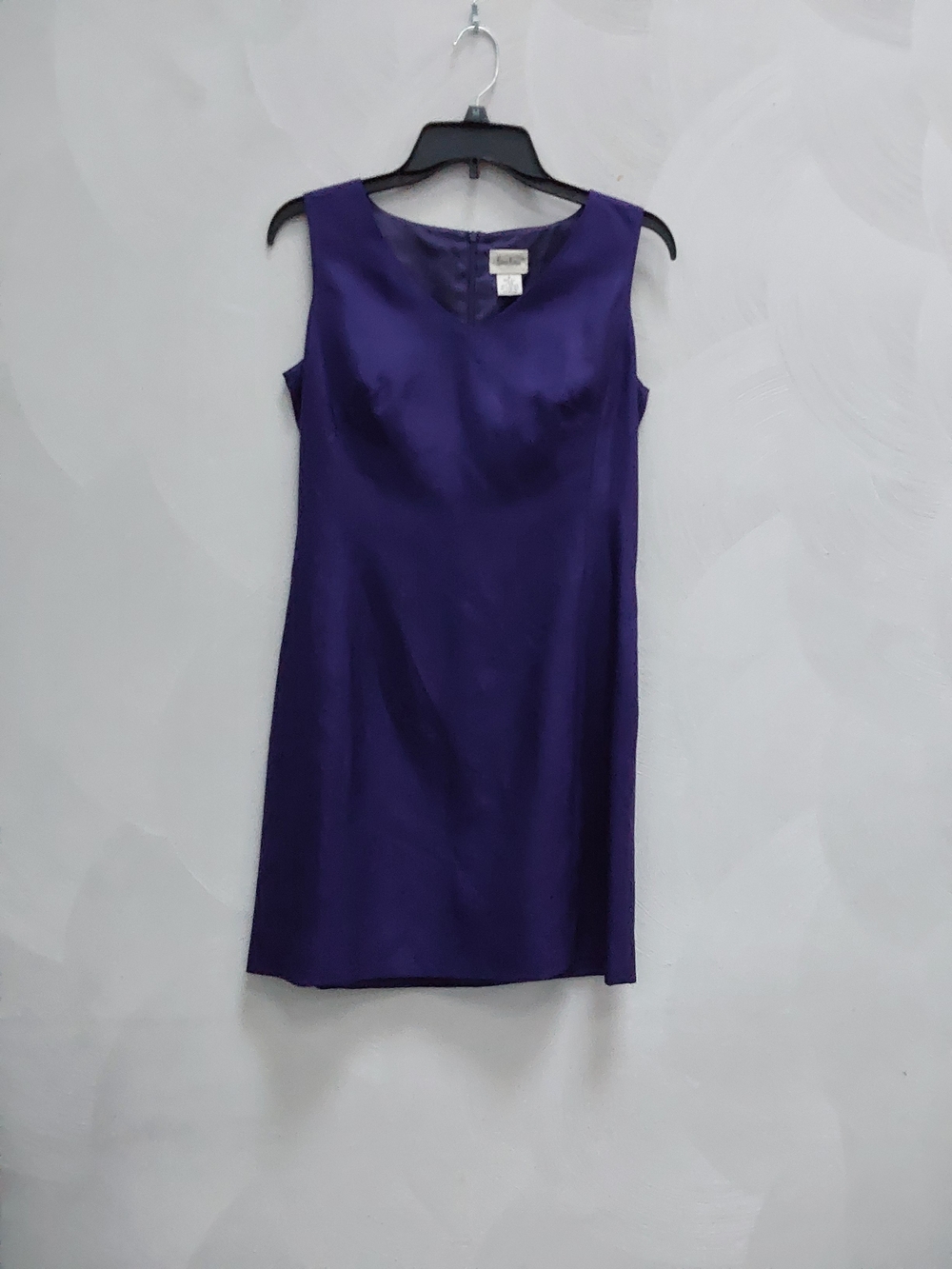 Neiman Marcus Vintage Purple Silk Shantung Sheath Dress Size 6